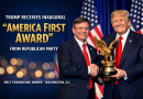 Donald Trump Receives Inaugural ‘America First Award’ from Republican Party at NRCC Dinner