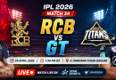 Royal Challengers Bengaluru Team Live Match Today – IPL 2026 Live News