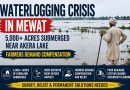 Waterlogging Crisis in Mewat: 5,000+ Acres Submerged Near Akera Lake, Farmers Demand Compensation